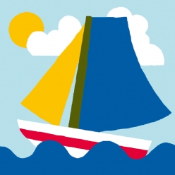 kit canevas soudan bateau 25x25cm