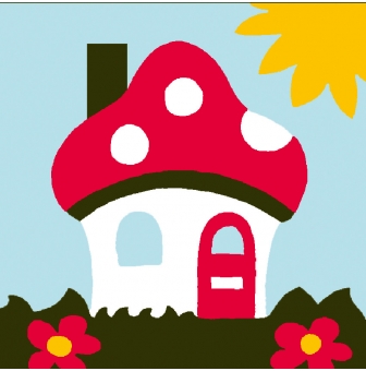 kit canevas soudan maison 25x25cm