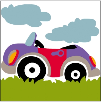 kit canevas soudan voiture 25x25cm