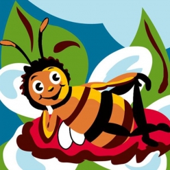 kit canevas soudan abeille 25x25cm