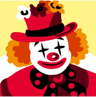 kit canevas soudan clown 25x25cm