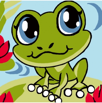 kit canevas soudan grenouille 25x25cm