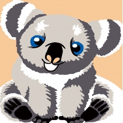 kit canevas soudan koala 25x25cm