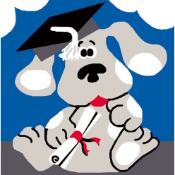 kit canevas soudan chien diplome 25x25cm