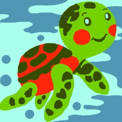 kit canevas soudan tortue 25x25cm