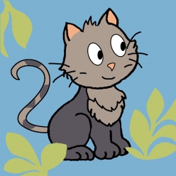 kit canevas soudan chat 25x25cm