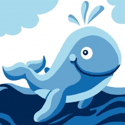 kit canevas soudan la baleine 25x25 cm