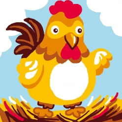 kit canevas soudan poulette 25x25 cm