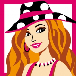 kit canevas soudan fashionista 25x25 cm