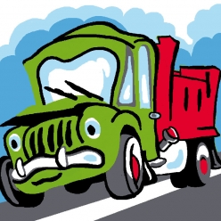 kit canevas soudan transport 25x25 cm