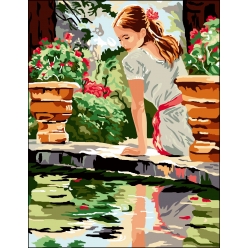 canevas antique un jour d ete 50x65cm