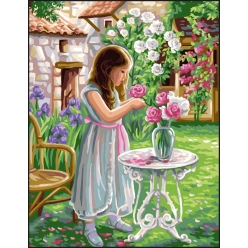 canevas antique mon beau bouquet rafael angelo 50x65cm