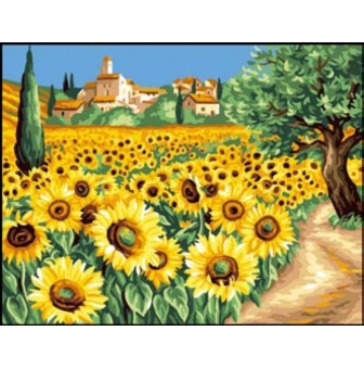canevas antique les tournesols rafael angelo 50x65cm
