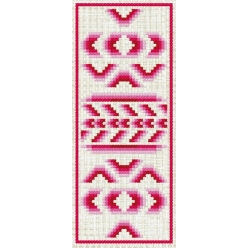 kit point de croix sur aida marque page motifs roses