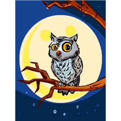 kit canevas hibou 25x30cm