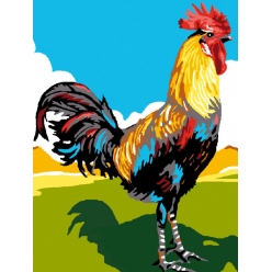 kit canevas blanc coq 25x30 cm 100 coton