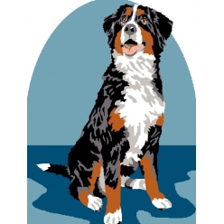 kit canevas blanc chien 25x30 cm 100 coton