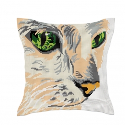 kit coussin demi point chat blanc