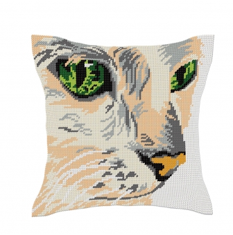 kit coussin demi point chat blanc