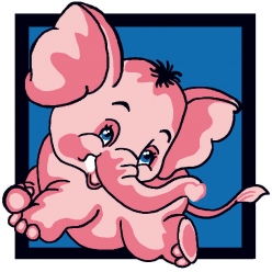 kit canevas soudan l elephant rose 25x25 cm