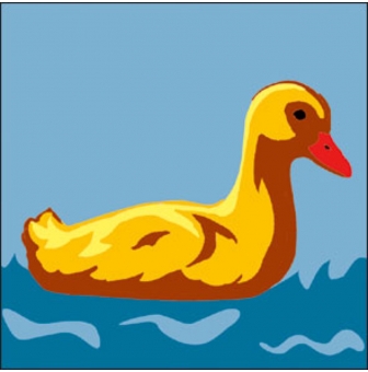 kit canevas soudan canard 25x25cm
