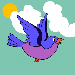 kit canevas soudan oiseau 25x25 cm