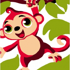 kit canevas soudan singe 20x20cm