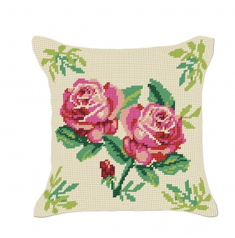 kit coussin demi point roses