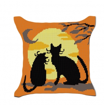 kit coussin demi point les chats
