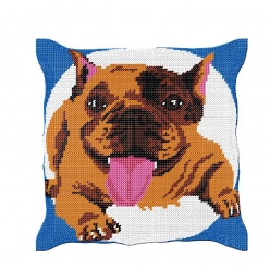 kit coussin demi point bouldog 40x40 cm fini