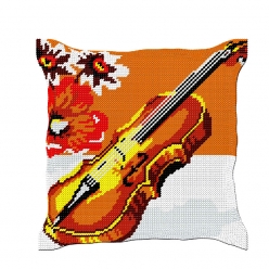 kit coussin demi point violon 40x40 cm fini