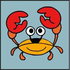 kit canevas soudan blanc le crabe 20x20cm