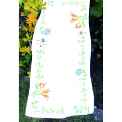 kit chemin de table a broder fleurs