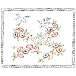 kit napperon a broder les oiseaux