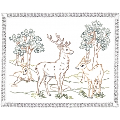 kit napperon a broder les cerfs