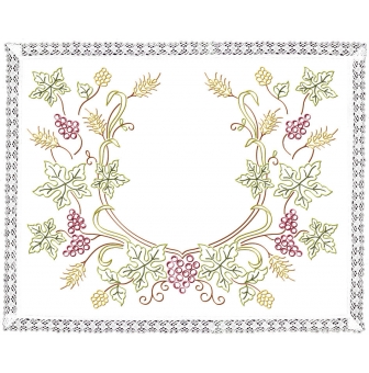 kit napperon a broder medaillon de vigne