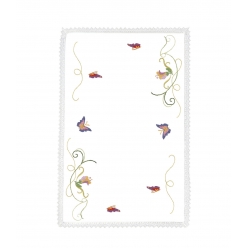 kit surnappe a broder point varies fleurs et papillons