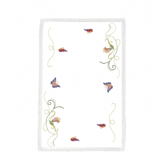 kit surnappe a broder point varies fleurs et papillons