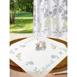 kit surnappe a broder point de croix fleurs
