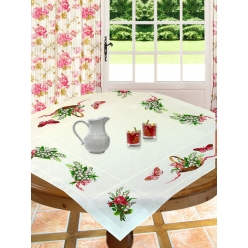 kit nappe a broder point de croix muguet