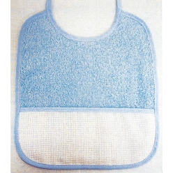bavoir en coton eponge 25 x 28 poche aida