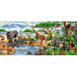 canevas antique africa mimo verde 65x130cm