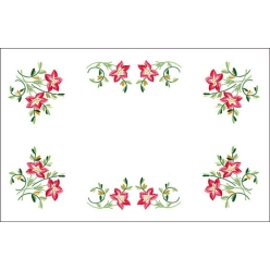 napperon ovale 40x80 cm 100 coton blanc borde dentelle