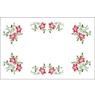 napperon ovale 40x80 cm 100 coton blanc borde dentelle