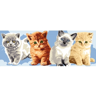 canevas antique les chatons 30x65 cm 100 coton