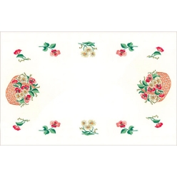 napperon rectangulaire 50x140 cm 100 coton blanc