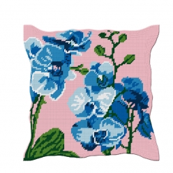 kit coussin orchidees 50x50 cm 100 coton