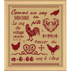 kit point compte marquoir coq et poules