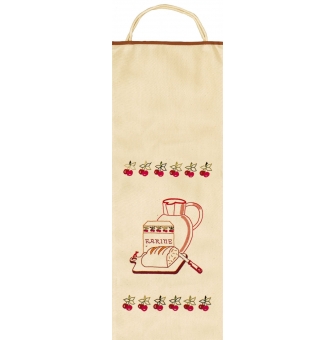 sac a pain cerise et farine 100 coton blanc ganse