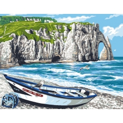canevas antique etretat 50x65 cm 100 coton
